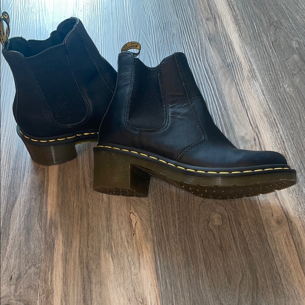 Dr. Martens Black Leather Ankle Boots